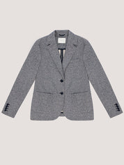 HERRINGBONE SLIM FIT JACKET | Nero