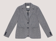HERRINGBONE SLIM FIT JACKET | Nero