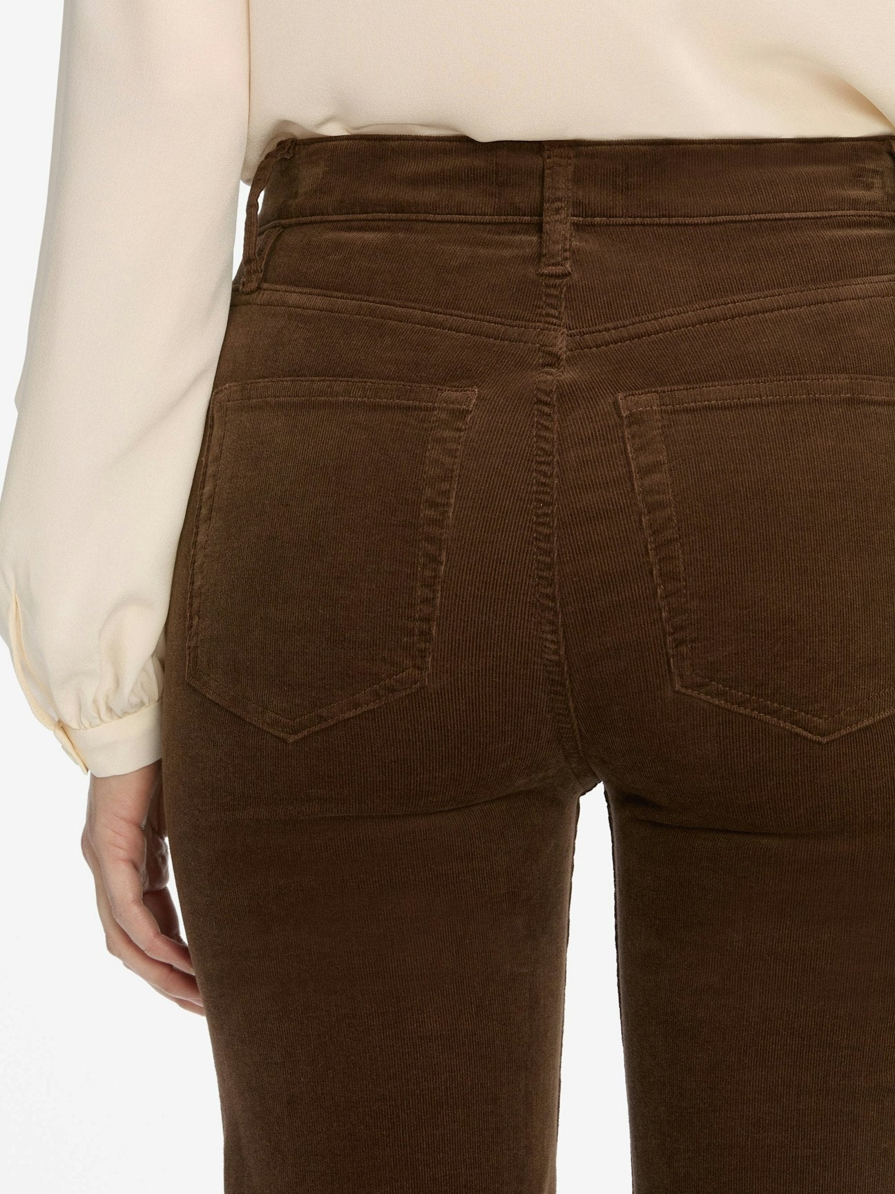 Le Sleek Straight Corduroy | Bitter Chocolate