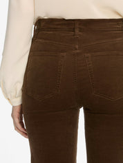 Le Sleek Straight Corduroy | Bitter Chocolate
