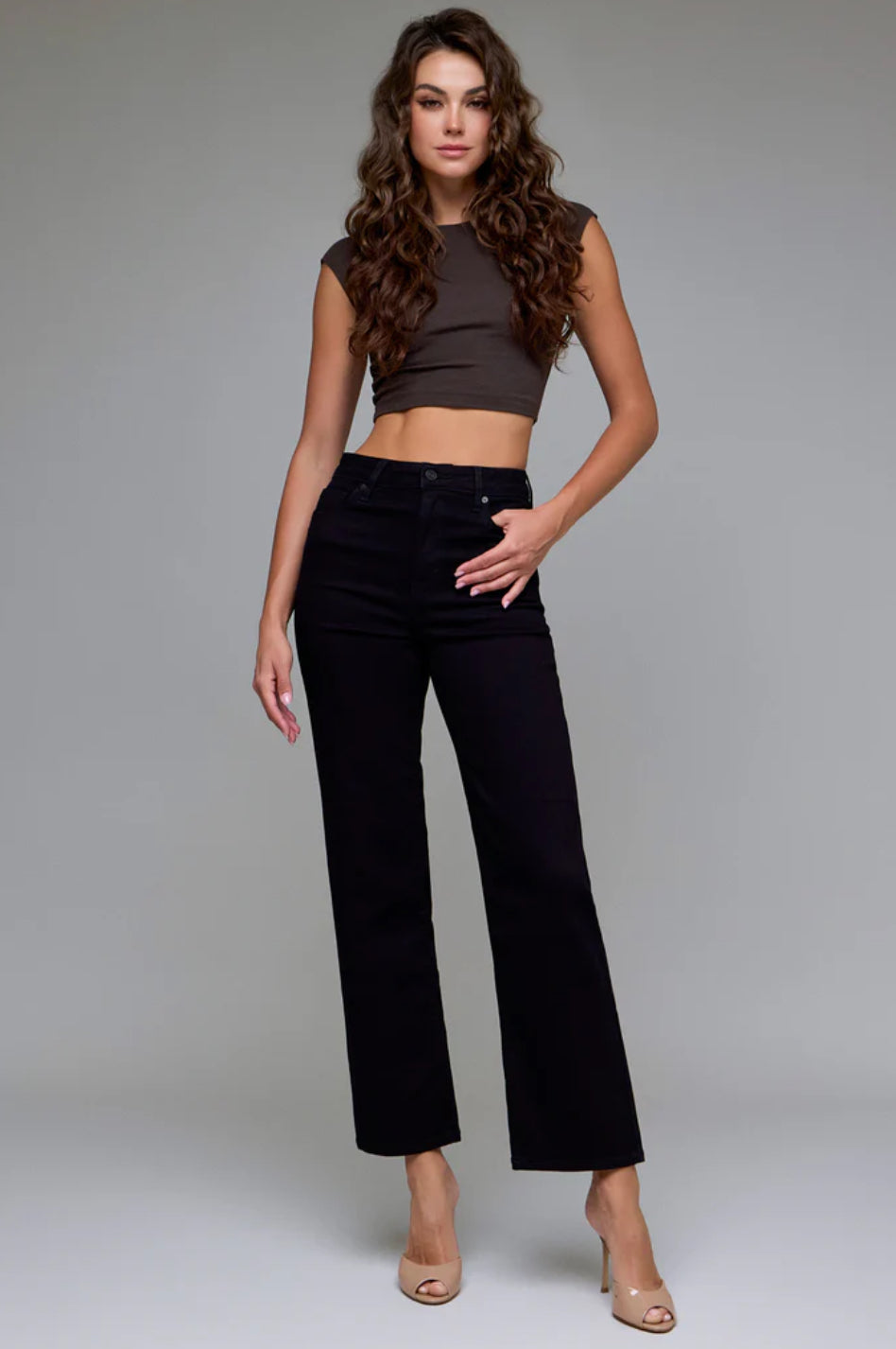 Tracey | Jet Black Clean Stretch Straight