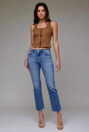 Quinn | Medium Wash Clean Stretch Mid Rise Cigarette Skinny