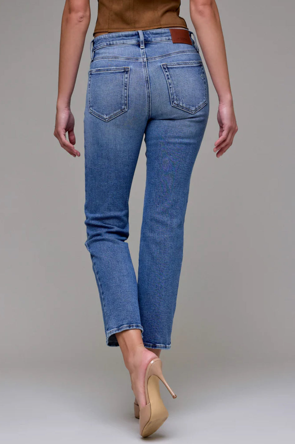Quinn | Medium Wash Clean Stretch Mid Rise Cigarette Skinny