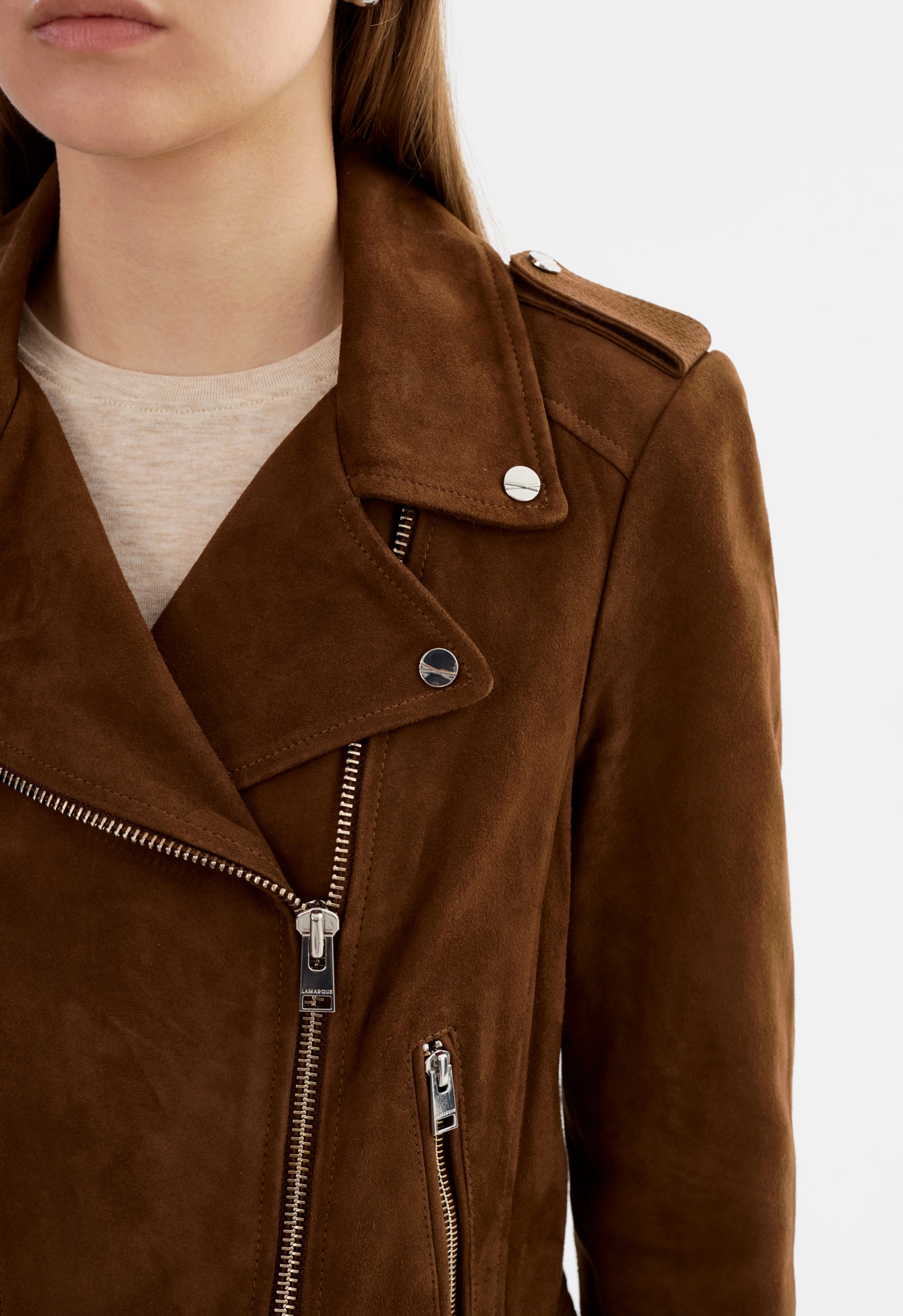 DONNA S | SUEDE BIKER JACKET