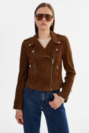 DONNA S | SUEDE BIKER JACKET
