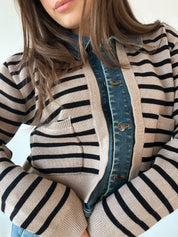 RYLIE DENIM TRIM JEAN JACKET | Mushroom Black
