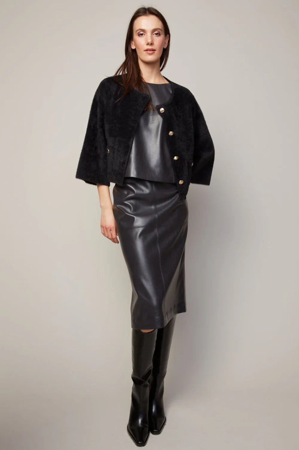 BRONTE BUTTONED FRONT CARDIGAN WITH PATCH POCKETS