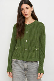 SHORT CABLE KNIT JACKET GIAS