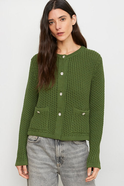 SHORT CABLE KNIT JACKET GIAS