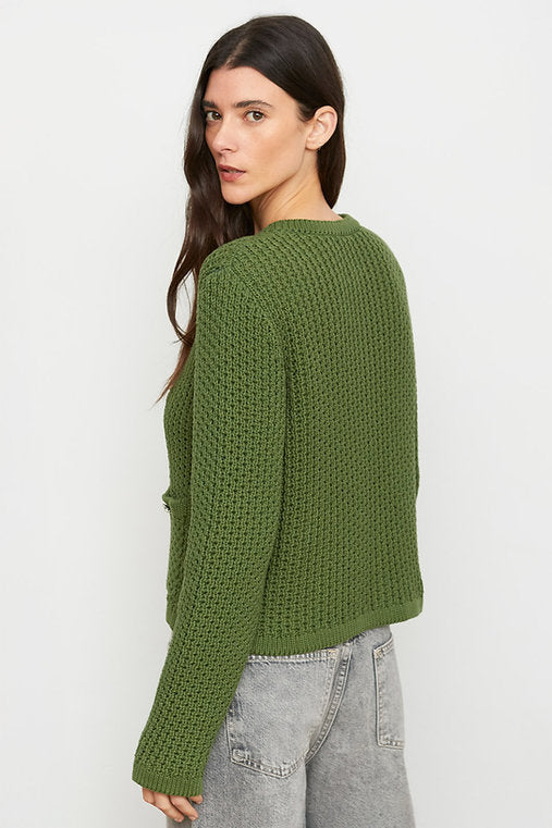 SHORT CABLE KNIT JACKET GIAS