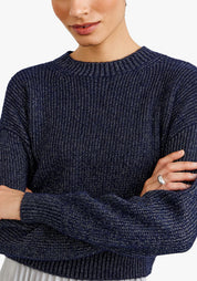 Marled Fitted Waist Sweater