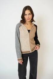 FAYE CABLED HOODIE W/WHIPSTITCH