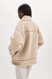 BADU | OVERSIZED FAUX SHEARLING JACKET