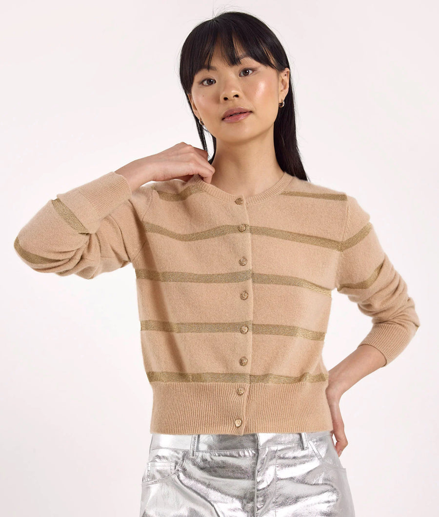 Simone Lurex Stripe Cardigan