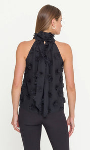 IRINA 3D FLORAL HALTER BLOUSE