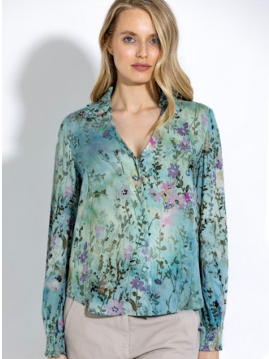 GO FRILL SEEKER BLOUSE PRINTED