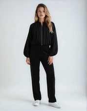 CHRYSTIE DRAPED STRETCH CUPRO JACKET