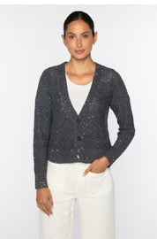 SEQUIN VEE CARDIGAN