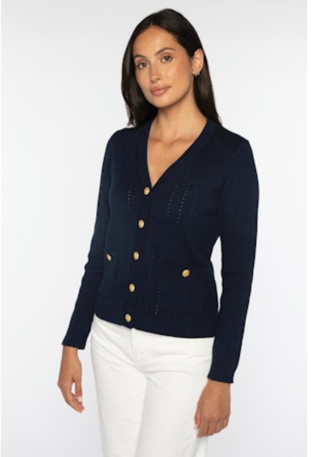 RIB BUTTON FRONT VEE