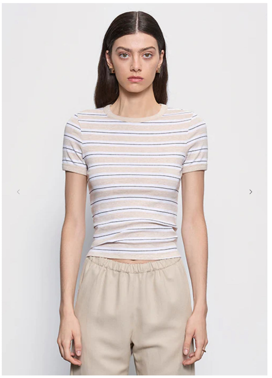 COTTON STRIPE CLASSIC S/S TEE