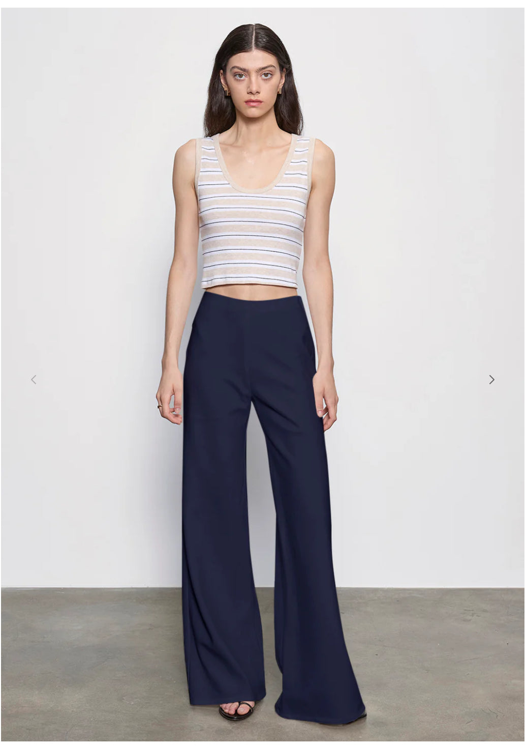 SUPIMA COTTON SLEEVELESS Stripe top