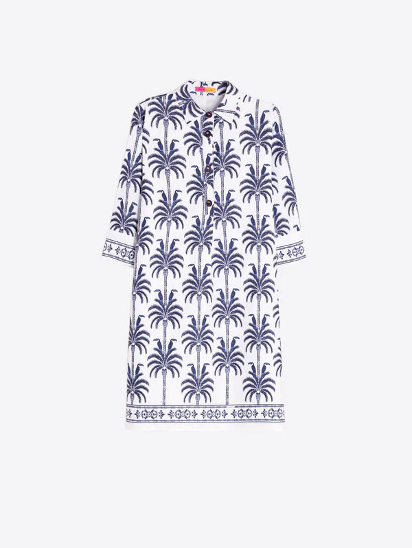 Vilagallo Palm Tree Cotton Dress