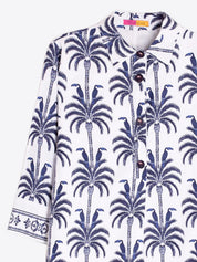 Vilagallo Palm Tree Cotton Dress