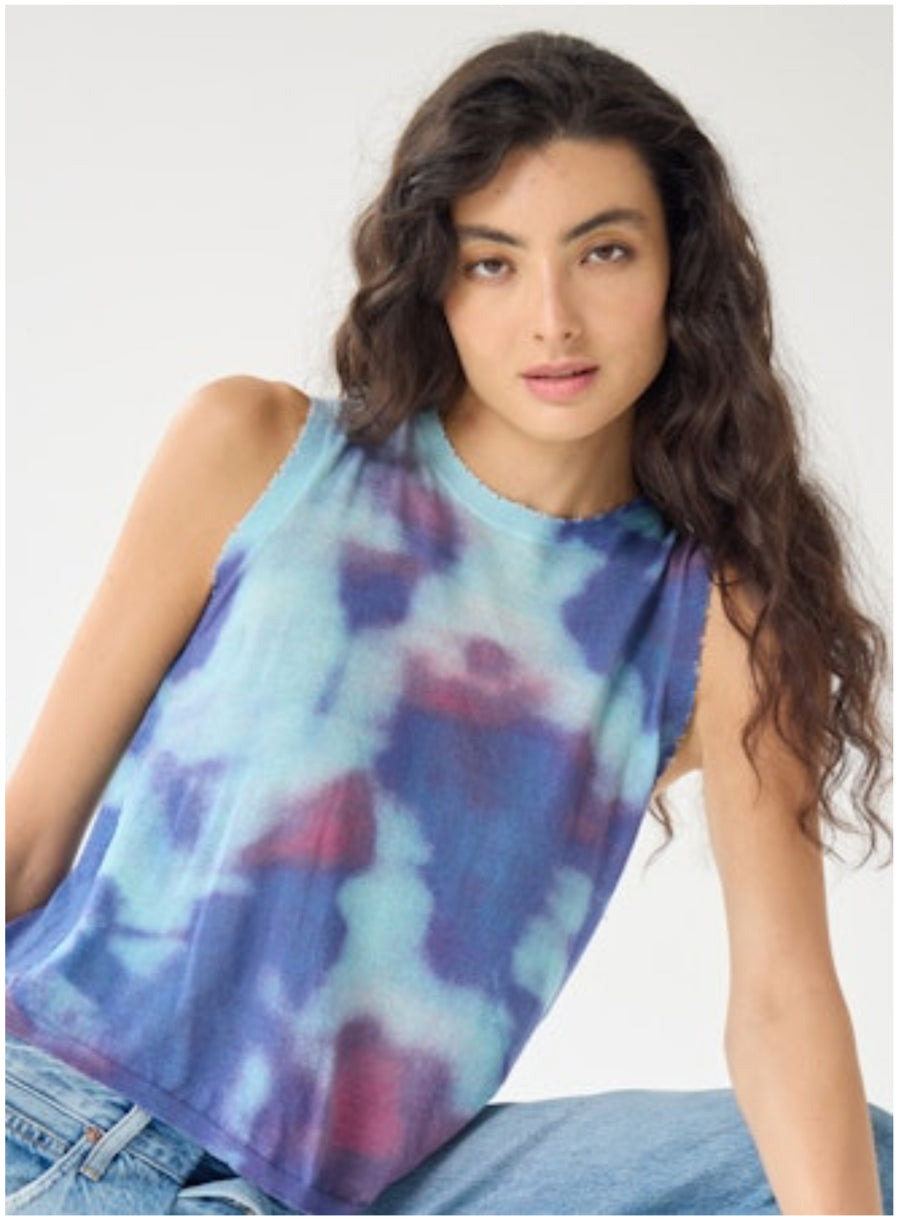 Distressed Blurred Blotch Muscle Tee