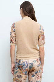 Sequin Front Button Up Sweater
