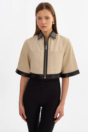 CAPRICE | SHORT SLEEVE LINEN JACKET