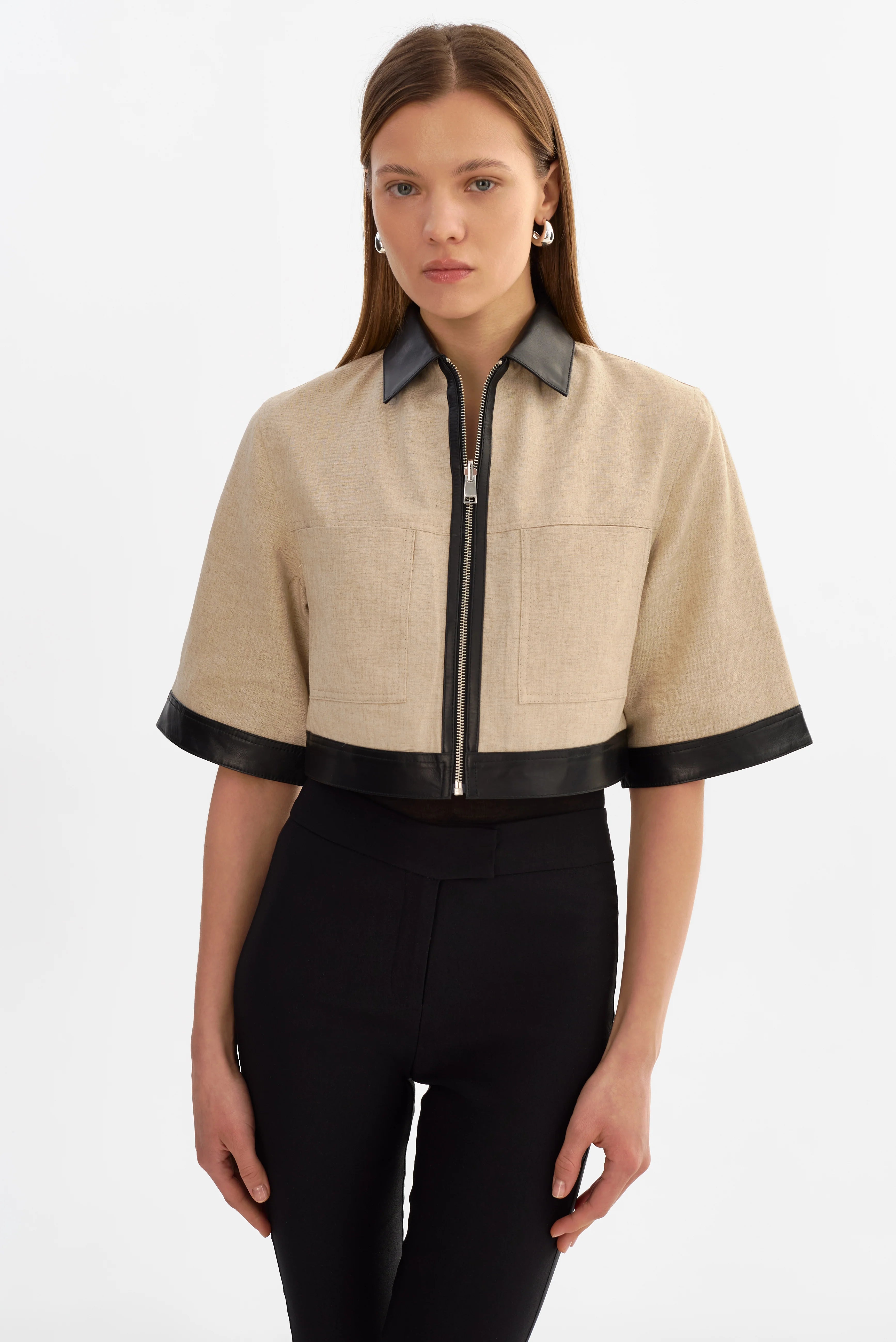 CAPRICE | SHORT SLEEVE LINEN JACKET