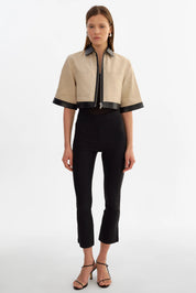 CAPRICE | SHORT SLEEVE LINEN JACKET
