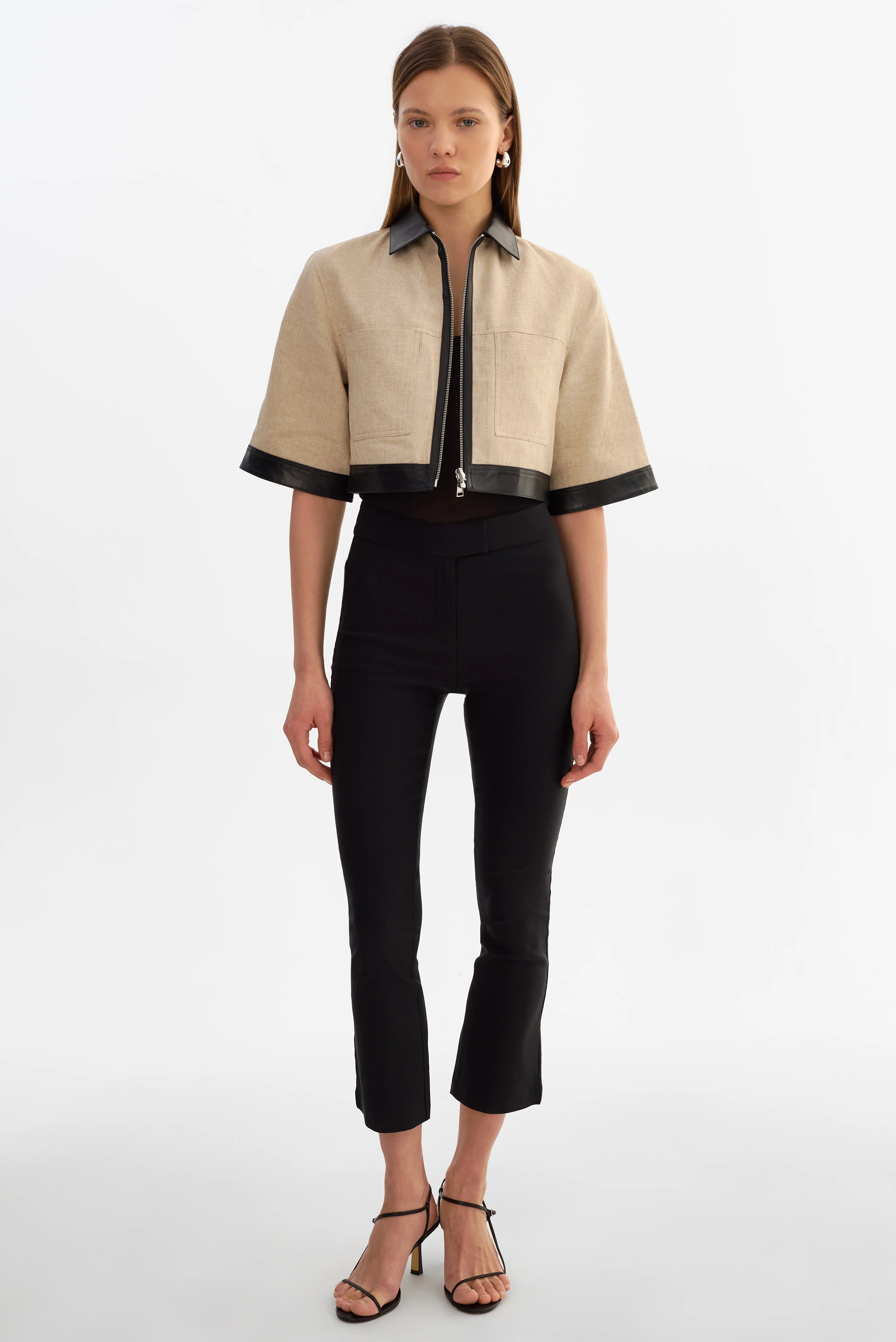CAPRICE | SHORT SLEEVE LINEN JACKET