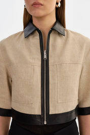 CAPRICE | SHORT SLEEVE LINEN JACKET