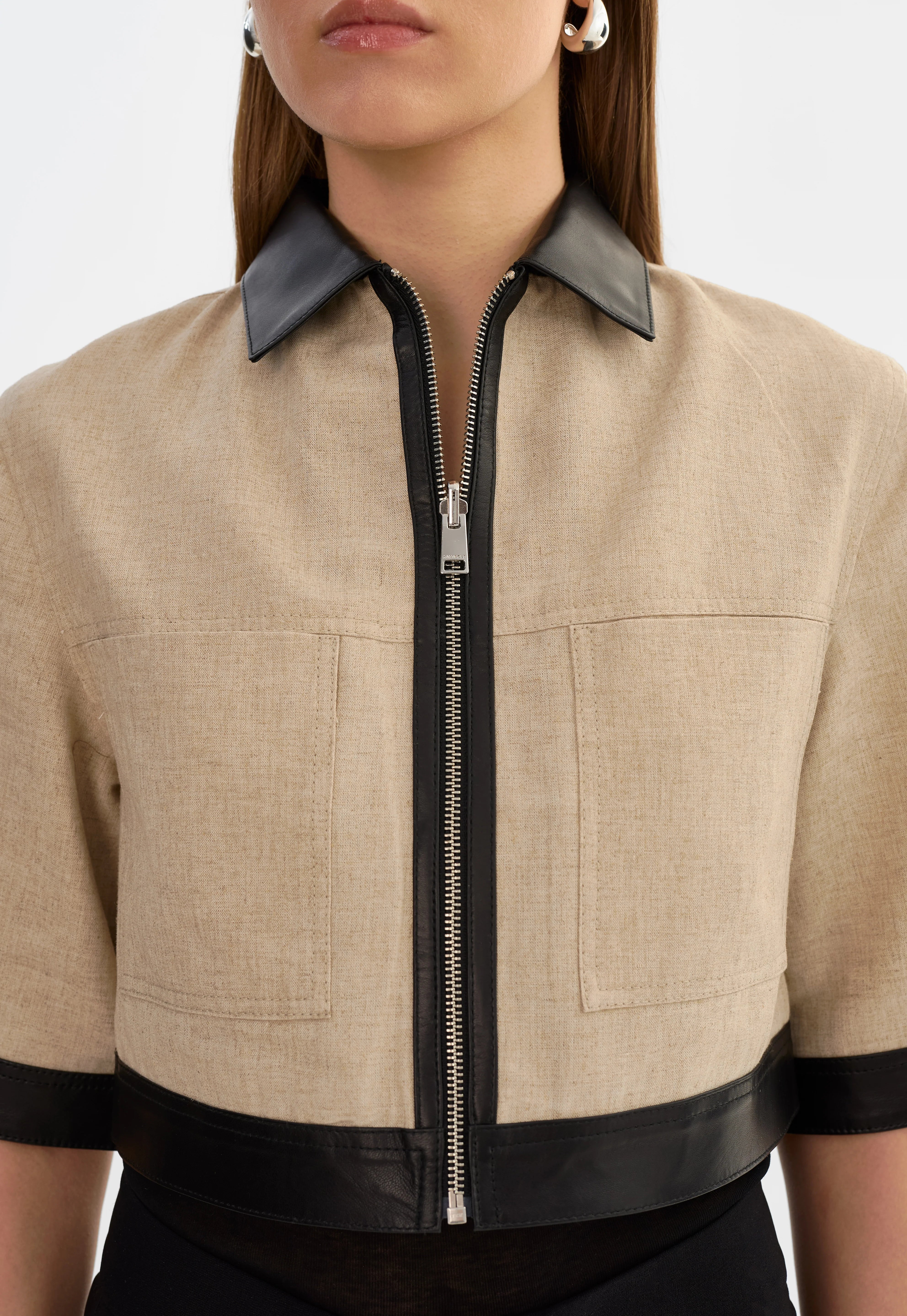 CAPRICE | SHORT SLEEVE LINEN JACKET