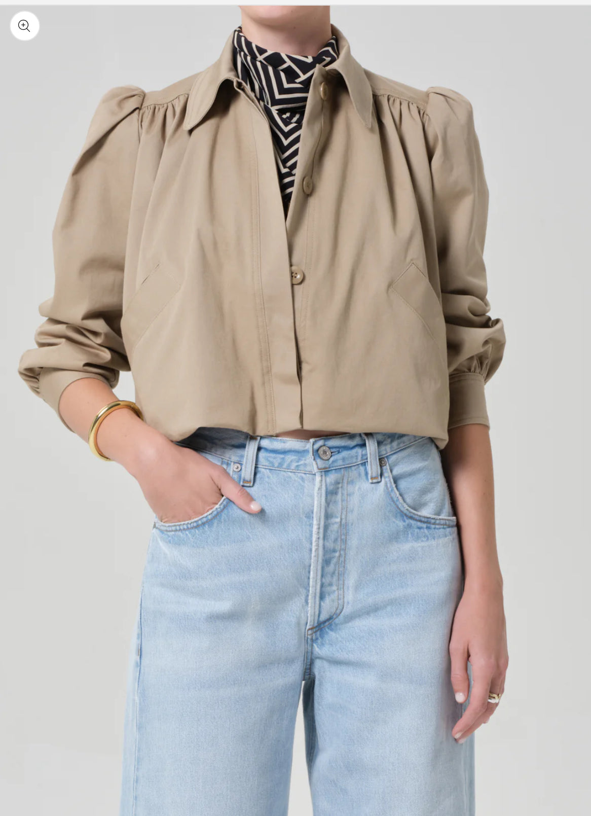 Everly Shirred Crop Jacket