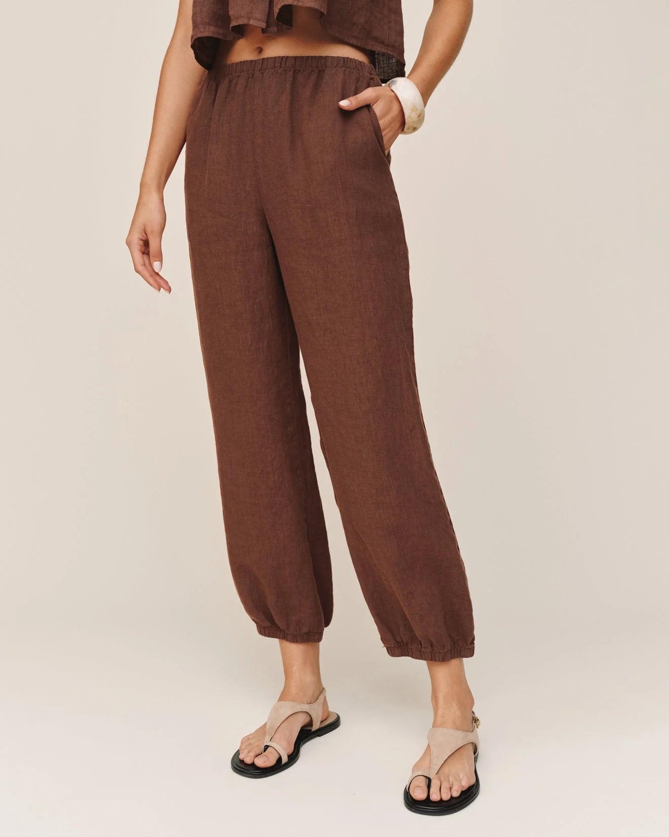 Oversized Femme Jogger - Sea Glass Brown