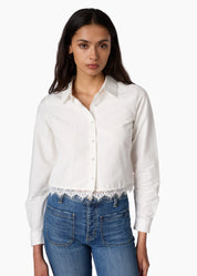 LAYA COTTON POPLIN TOP WHITE