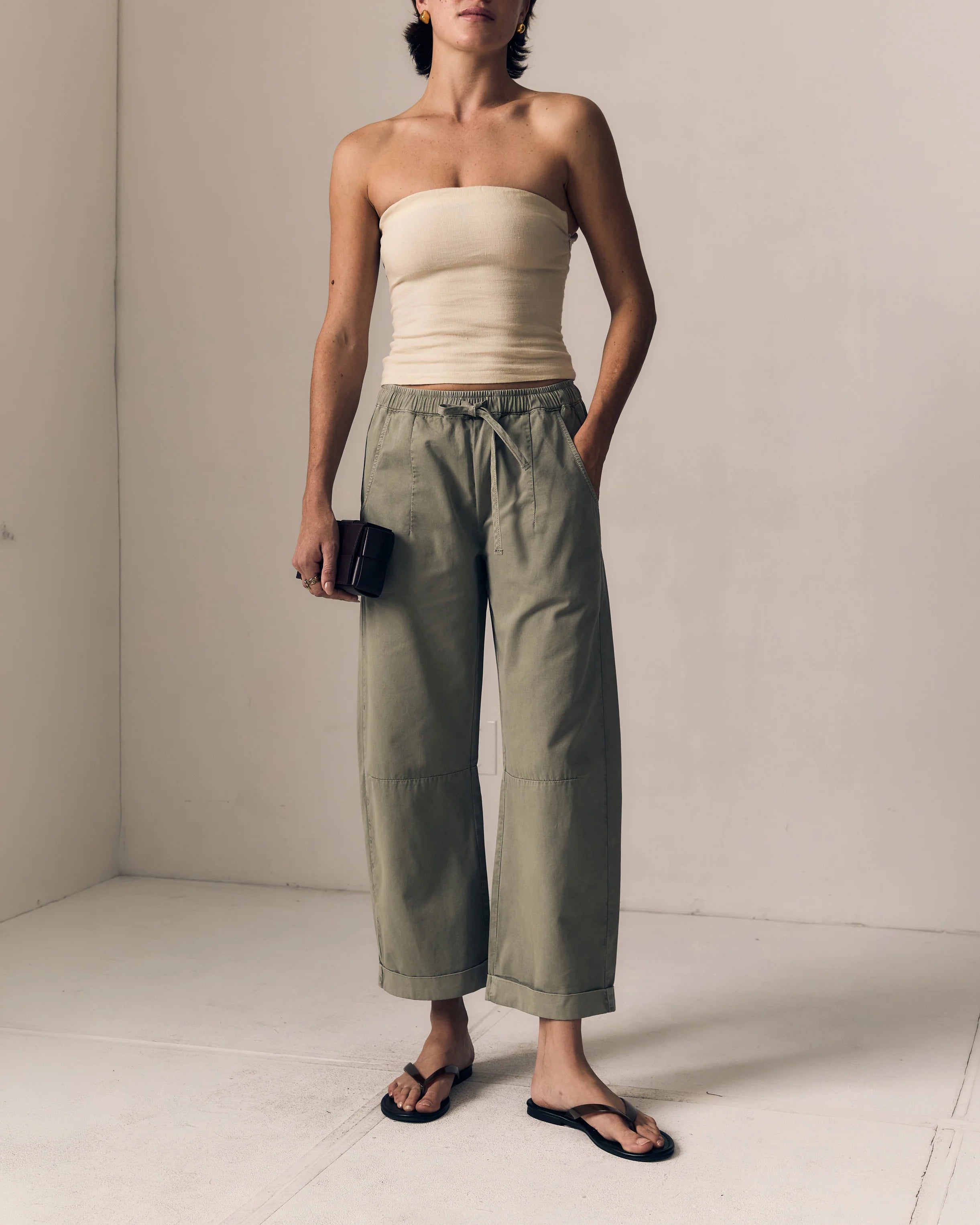Mara Sateen Drawstring Pant