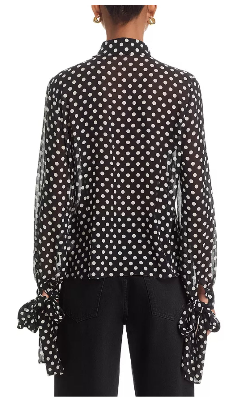 The Silk Polka Dot Nouvelle Blouse