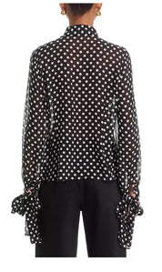 The Silk Polka Dot Nouvelle Blouse