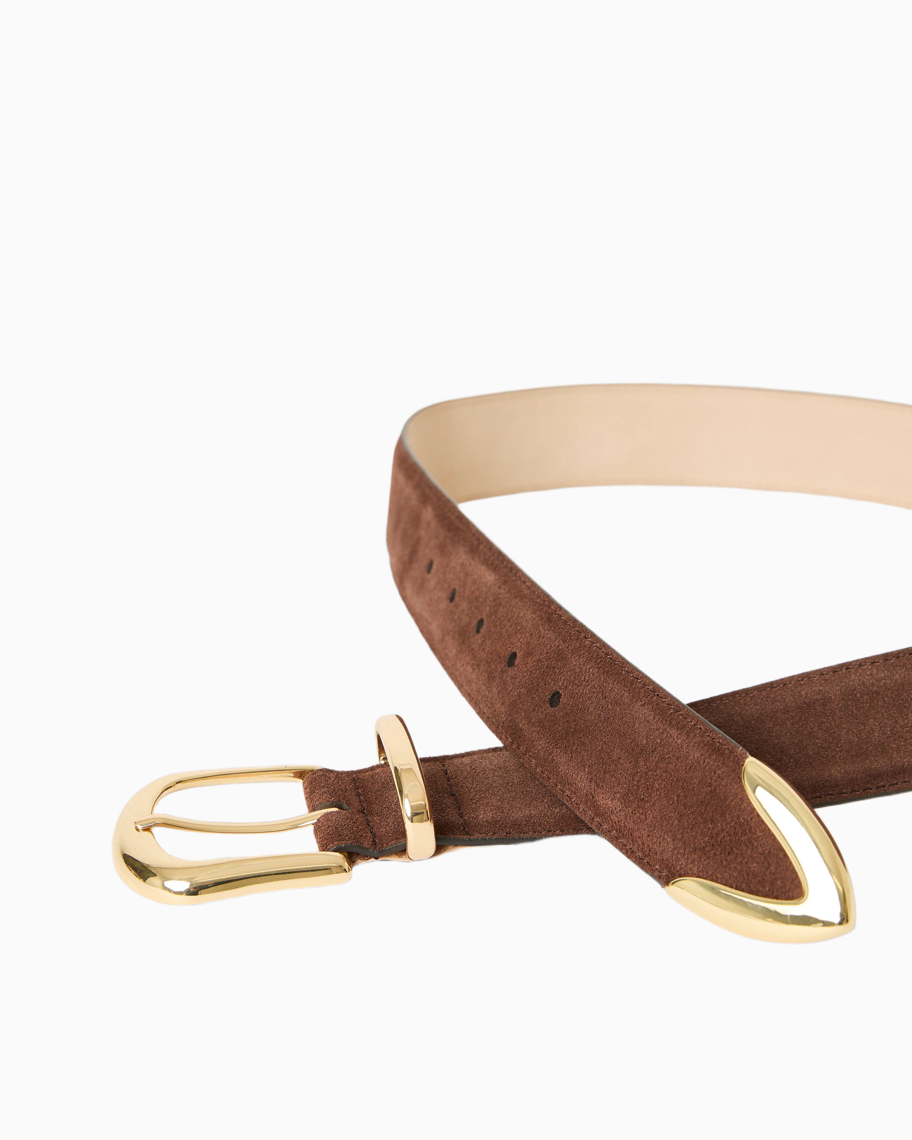 MARC SUEDE BELT – Chocolate