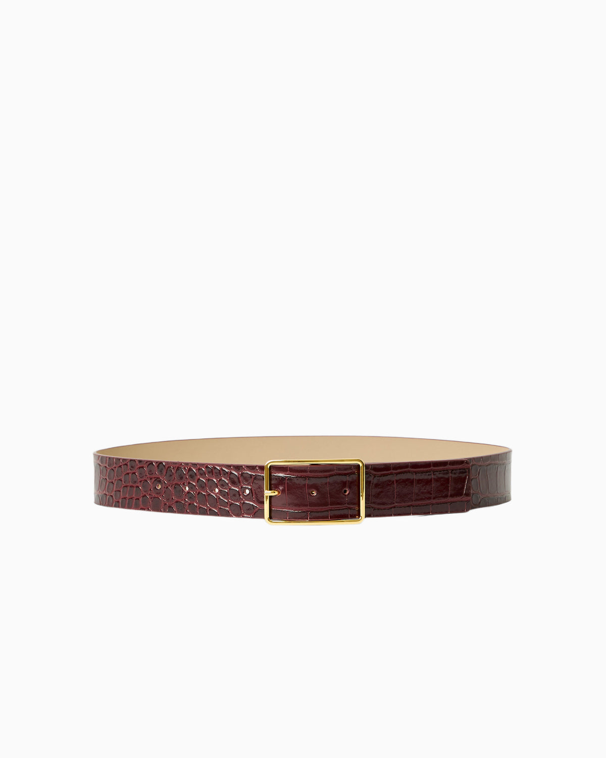 MILLA CROCO LEATHER BELT – Merlot