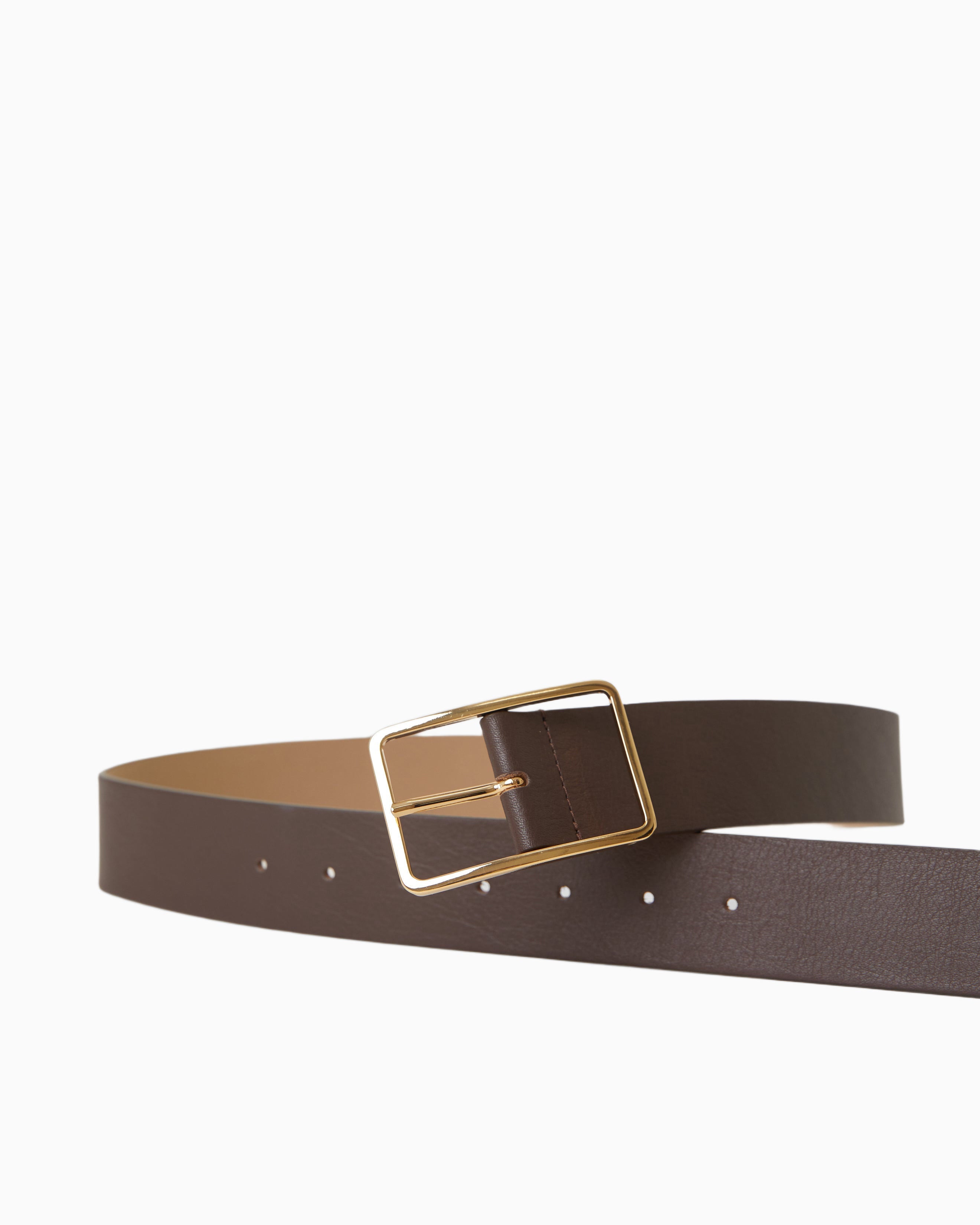 MILLA LEATHER BELT – Brown Gold